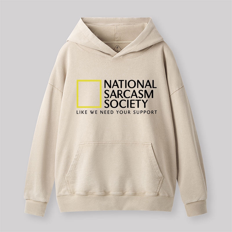 National Sarcasm Society Washed Hoodie