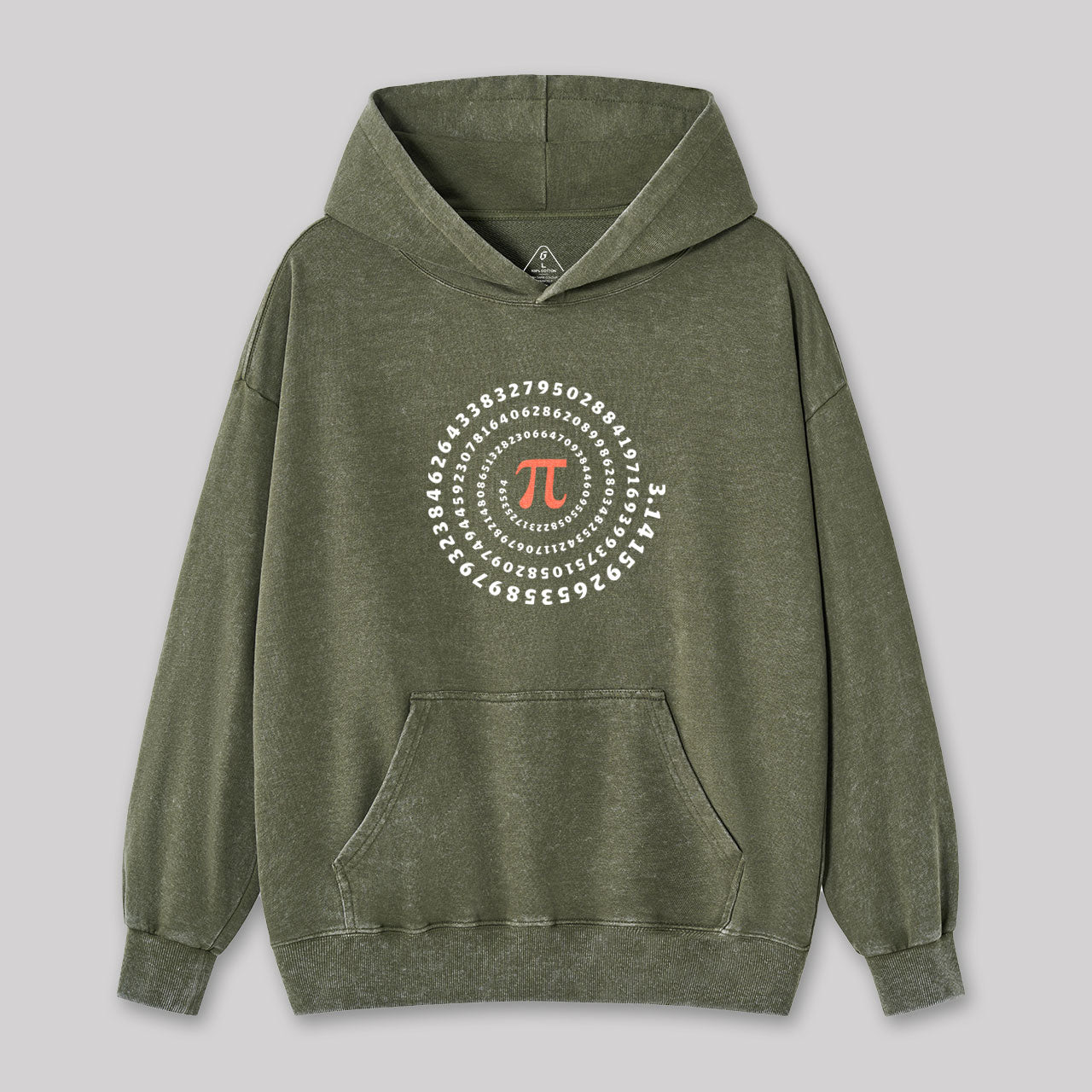 Pi Science  Number Sequence Classic Washed Hoodie